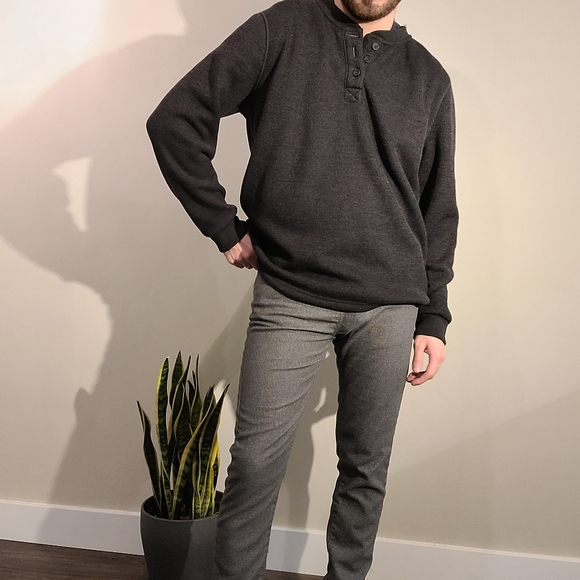 Mens fleece lined sweater - Picture 2 of 13